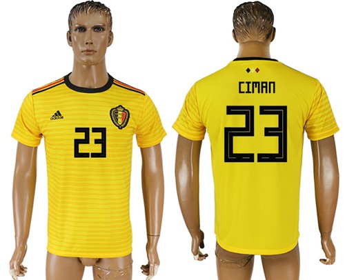 Belgium #23 Ciman Away Soccer Country Jersey
